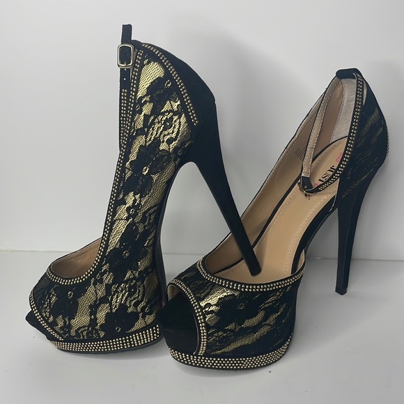JustFab lace 6” heels size 9 - Picture 8 of 9